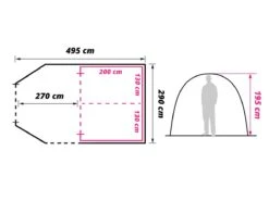 Obelink Optima 4 TC Tunneltent -Tuinartikelen Winkel obelink optima 4 tc floor plan ecommerce
